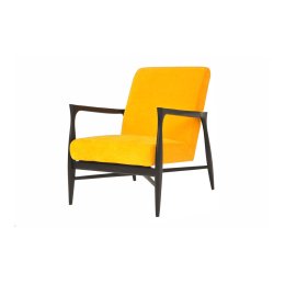 Location Fauteuil Floating Noir Mat Ocre